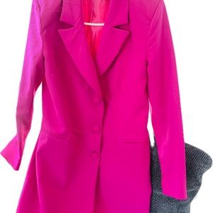 Long sleeve pink blazer jacket dress💖
